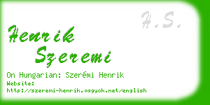 henrik szeremi business card